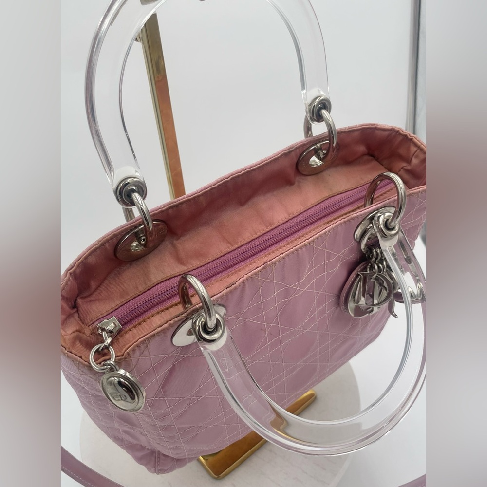 Lady Dior Pink Cannage bag w/ shoulder strap and COA - Picture 12 of 17